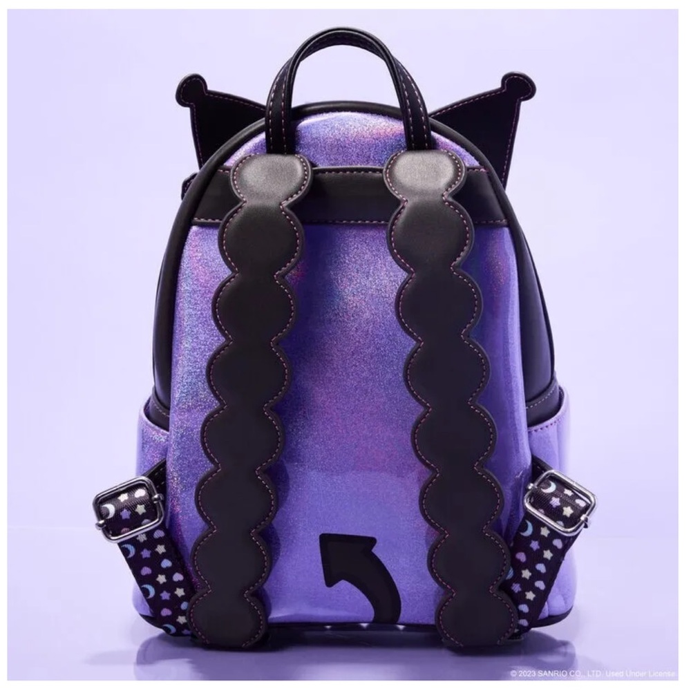 LE SANRIO LOUNGEFLY NYCC Sanrio Kuromi Witch Mini Backpack w/ My Melody Coin Bag - Picture 3 of 8